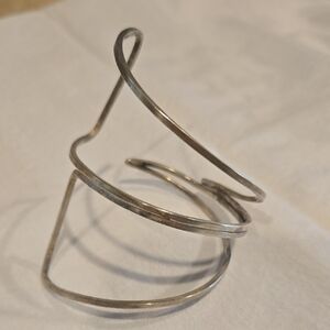 Silver Spiral Cuff Bracelet